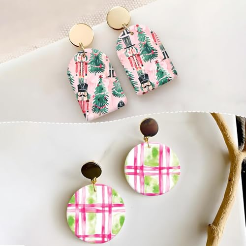 10 Pack Christmas Clay Transfer Paper for DIY Arts Crafts, Nutcracker Soldier and Christmas Tree Magic Water Polymer Clay Transfer Paper for Polymer Clay Earrings Jewelry Making Supplies 5.82X3.93 in - color: Chrsitmas Trees