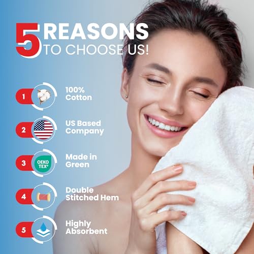 Infinitee Xclusives 100% Cotton Luxury Wash Cloths for Showering - 12 Pack | Washcloths [13x13] - Soft and Absorbent Face Towels for Bathroom Wash Clothes - Gym, Spa & Hotel Use - color: Charming Grey, size: Washcloths - 12 Pack