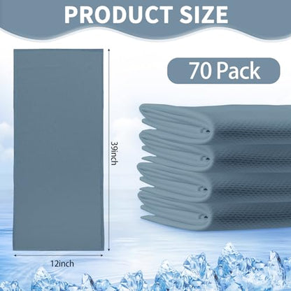 Honoson Cooling Towel Bulk - color: Haze Blue, size: 32"x12"