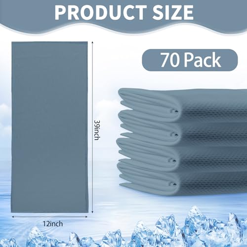 Honoson Cooling Towel Bulk - color: Haze Blue, size: 32"x12"