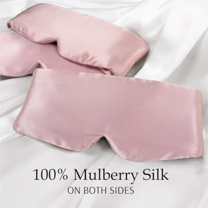 Zenssia 100% Mulberry Silk Sleep Mask Eye Mask for Men and Women, Light Plum - color: Light Plum