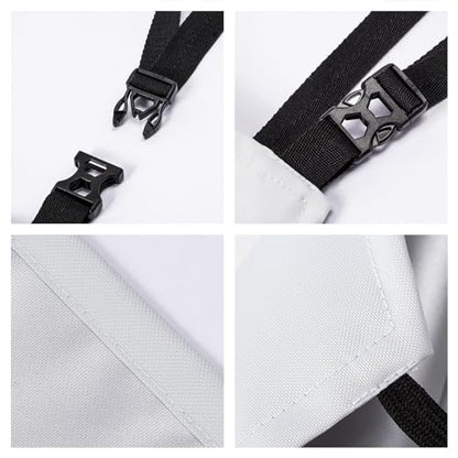 Art Apron with Pocket for Women Men | Kitchen Aprons Chef Apron for Cooking Baking BBQ Painting Gardening - color: Black White Dog Paws