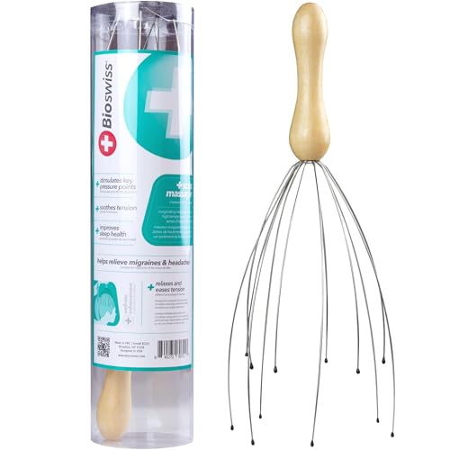 BioSwiss Scalp Massager, Handheld Head and Temple Massage Tool for Relaxation and Hair Stimulation - style: Scalp Massager