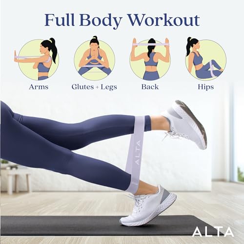 ALTA Mini Loop Bands for Exercise, Durable Latex, Small Resistance Bands - color: 3 Pack - Dawn