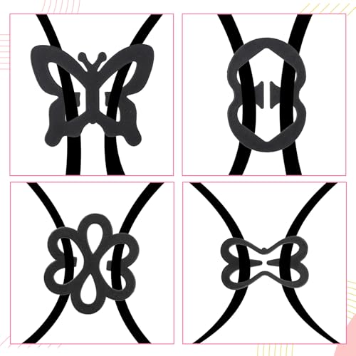 AHQiZFX 16PCS Bra Strap Clips, Bra Clips to Make Racerback, Bra Strap Holders for Slipping for Women Cross Back Convertors Adjustable Bra Straps for Conceal Straps and Cleavage Control
