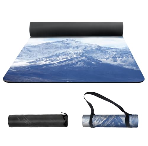 nuveti Yoga Mat Print Extra Thick TPE Non Slip Fitness Exercise Mat with Carrying Bag,72"x24" Extra Thick 6MM Exercise & Workout Mat for Yoga, Pilates Fitness and Floor Exercises - color: CengLuanDieZhang
