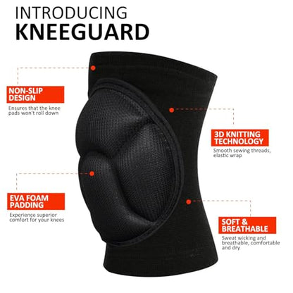 Knee Pads, Collision Avoidance Knee Sleeve for Men Women, Small/Medium | Garden, Gardening, House Cleaning, Construction Work, Dancing, Volleyball, Flooring, Climbing, Riding, Thick EVA Foam Padding - size: Small/Medium