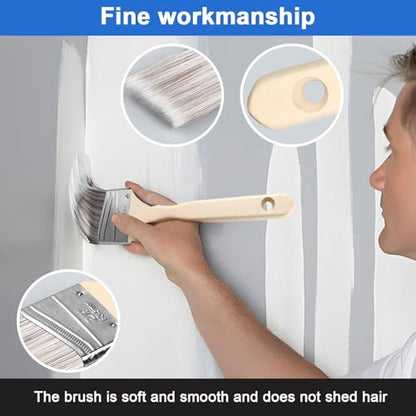 30PCS Paint Roller Kit with Extension Pole-2 to 4 FT,Wall Painting Supplies with Paint Edger Roller Brush 12",House Painting Set with Rainsuit & Drop Cloth for Home|Office|Shop Professional Painting