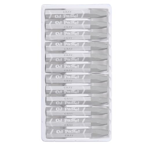 PATIKIL Gray Oil Pastels, 48Pcs Soft Oil Crayons Pastels Stick Vibrant and Creamy Art Supplies Bulk for Artists Beginners Art Painting Drawing Blending Graffiti Gallery - color: Gray