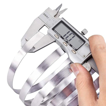 BENECREAT 32.8 Feet Flat Jewelry Craft Wire, 18 Gauge Aluminum Wire for Bezel, Sculpting, Armature, Jewelry Making(Silver, 10mm Wide, 16.4Feet/Roll, 2Rolls) - size: 10mm Wide