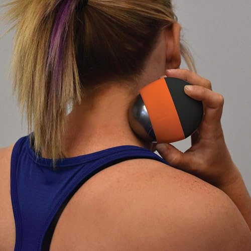 KT Health, Ice/Heat Therapeutic Massage Ball for Muscle Pain & Stress Relief, Black/Orange