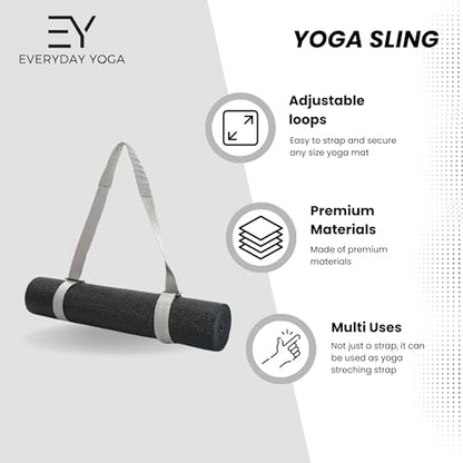 Everyday Yoga Premium Yoga Mat Bag, Multi Pockets, Travel Gym Bag | Adjustable Strap, Mat Carrier For Yoga, Pilates, Unisex-Adult