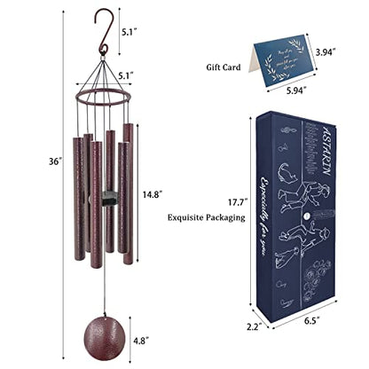 ASTARIN Sympathy Memorial Wind Chimes - size: 36” Brown
