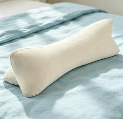 Buckwheat Pillows for Sleeping, Adjustable Buckwheat Hulls Neck Cervical Roll Pillow with Washable Cover, Home Office Travel Neck Pain Relief Lumbar Support, Tan 15 X 5 Inches - color: Tan