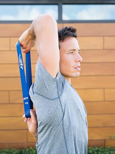 Fit Simplify Resistance Loop Exercise Bands with Instruction Guide and Carry Bag, Set of 5 - color: Blue