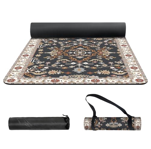 nuveti Yoga Mat Print Extra Thick TPE Non Slip Fitness Exercise Mat with Carrying Bag,72"x24" Extra Thick 6MM Exercise & Workout Mat for Yoga, Pilates Fitness and Floor Exercises - color: OSDT4