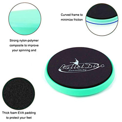 Sunsetbaby Ballet Turn Board for Dancers -Turn Disc to Improve Balance and Pirouette - Training Equipment for Dancers, Ice Skaters, Gymnasts and Cheerleaders