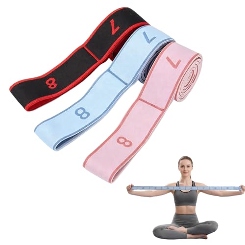 Fitness Resistance Band with Handles, Number Stretch Resistance Band