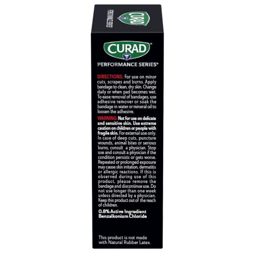 Curad Performance Series Fingertip and Knuckle Antibacterial Bandages, Extreme Hold Adhesive Technology, Fabric Bandages, 20 Count - size: 20 Count (Pack of 1)