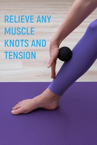 Massage Lacrosse Balls for Deep Tissue Relief - Trigger Point Therapy Ball Set for Plantar Fasciitis, Myofascial Release for Back, Shoulder, Foot - Massage Ball Roller - 2 Pack (Night Black) - color: Night Black