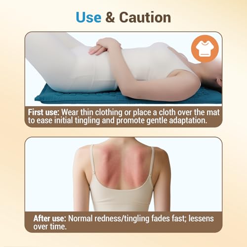 Comfytemp Heated Acupressure Mat for Back, FSA Eligible Heating Pad 17"x33"