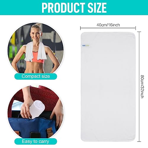 SINLAND Microfiber Gym Towels, Workout Sweat Towel 16x32In - color: Whitex3