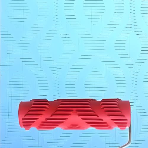 7" Texturing Roller, Patterned Textured Paint Roller, Drywall Texture Tool | Embossed Rubber Paint Roller, Decorative Art Texture Roller, Knockdown Texture Tool for DIY Household Wall Painting (BK330R) - style: BK330R