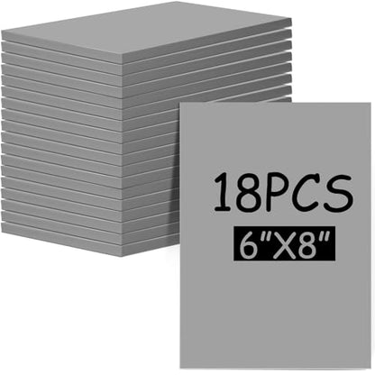 MotiMind 18 Pcs Linoleum Blocks 6 x 8 Inch for Printmaking Rubber Carving Block Soft Gray Linocut Block for DIY Crafting Projects Scrapbook Painting Stamp Maker - size: 6 x 8 Inch
