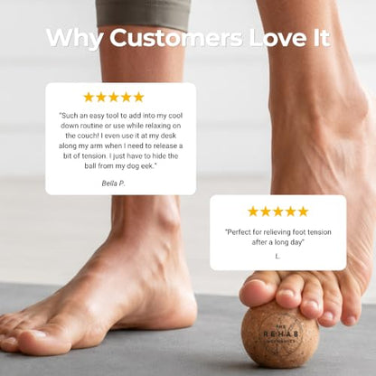 Mini Cork Ball | Cork Massage Ball for Foot, Arch & Muscle Tension Support · Includes Online Courses
