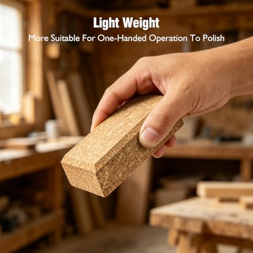 3 Pack Cork Sanding Block, Leather Craft Cork Punching Pad Kit | Cork Sewing Block Hand Sanding Tool for Sandpaper, Woodworking, Furniture Repair, 4-1/4" x 2-3/8" x 1-3/16"