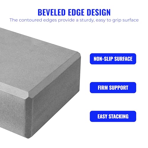 3in Foam Bulk Yoga Blocks, 10 Pack - color: Cool Gray