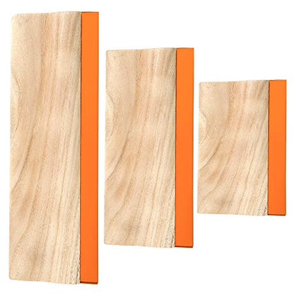 Caydo 3 Sizes Wooden Screen Printing Squeegee, 75 Durometer Ink Scraper | 5.9, 9.4, 13.7 inches,for screen printing fabric, DIY craft, ink scraper, wooden handle - size: 3Sizes