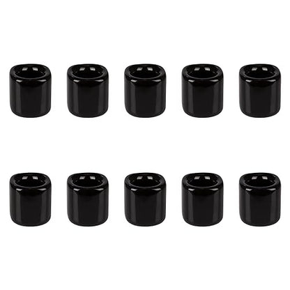 Mega Candles 10 pcs Black 1/2 Inch Diameter Ceramic Chime Ritual Spell Candle Holders, Great for Casting Chimes, Meditation, Rituals, Spells, Vigil, Witchcraft, Wiccan Supplies - color: Black, size: 10 Pieces