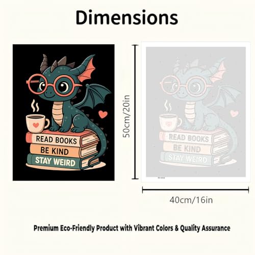 CraftBliss Dragon Paint by Number for Adults, Fantasy Animal Painting by Numbers, DIY Acrylic for Beginners Unframed, Easy Paint by Numbers Adults on Canvas for Decor 16x20inch