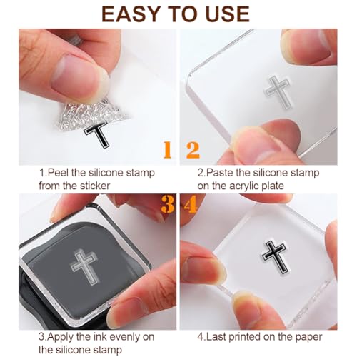 6Pcs Christian Bible Verse Clear Stamps for Card Making Easter Blessing 20 Craft Ink Pad 3 Acrylic Stamp Block Silicone Stamp with Greeting Words Rubber Stamps for Crafting DIY Scrapbooking - style: 29Pcs Biblical Blessings Clear Stamps