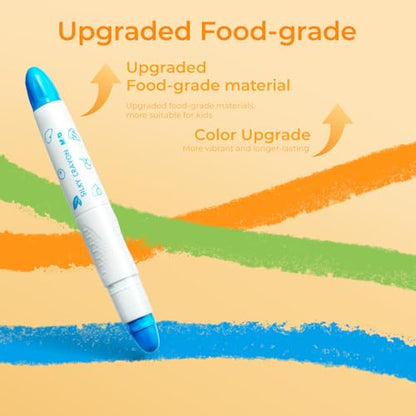 M&G 12-Color Tempera Paint Sticks for Kids, Food-Grade, Washable, Fast Dry | Food-Grade Kids’ Paint Sticks That Dry Fully in 90 Seconds and Wash Clean with Soap and Water - color: 12 colors