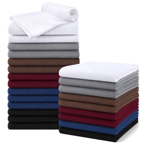 UNIMADE Salon Towels 24 Pack, Microfiber Barber Towels Bulk | (16x29 inches) Hair-Drying Cloth Super Soft Hand Cloth for Gym, Bath, Spa and Home Beauty Care(Not Bleach Proof) - Multicolor - color: Multicolor, size: 24PK