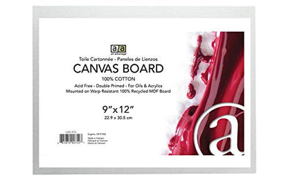 Art Advantage 9"-by-12 Canvas Board, 9x12 - size: 9-inch x 12-inch Board