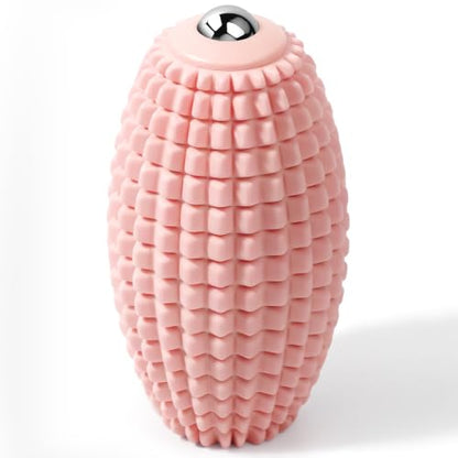 Vibrating Massage Ball with Rolling Head for Plantar Fasciitis - color: Pink