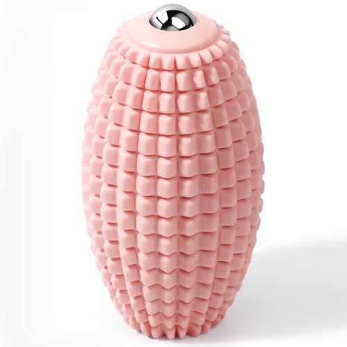 Vibrating Massage Ball with Rolling Head for Plantar Fasciitis - color: Pink