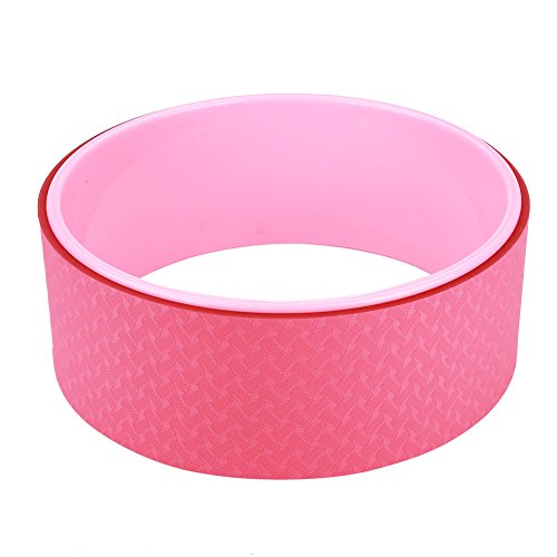 Yoga Wheel，Yoga Stretch Bend Balance Wheel Circle for Health Fitness Slimming Exercise,Back Wheel, Pink (粉色)
