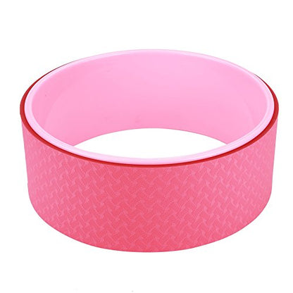 Yoga Wheel，Yoga Stretch Bend Balance Wheel Circle for Health Fitness Slimming Exercise,Back Wheel, Pink (粉色)