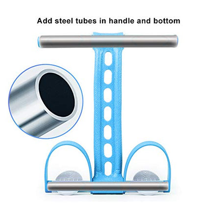 Pedal Resistance Bands with Handles Exercise Bands Multifunction Tension Rope Fitness for Working Out Arm Abs Legs Stretch Bands - color: Blue