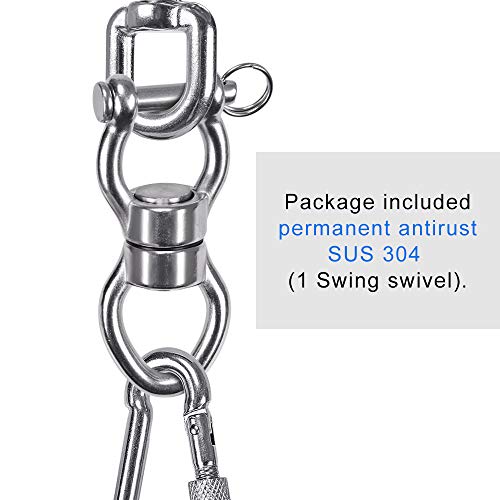 SELEWARE Heavy Duty Bearing Swing Swivel, 360° Rotation Hanging Accessory - color: Swivel - Style D Only, 2 Pack