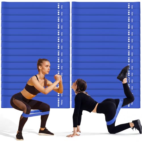 Shappy 30 Pcs Mini Resistance Band Bulk Exercise Bands for Women Men Resistance for Leg Workout Gym Home Gym Strength Training Yoga Glutes - color: Blue