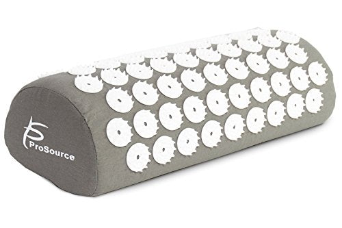 ProsourceFit Acupressure Mat and Pillow Set for Back/Neck Pain Relief and Muscle Relaxation, Grey - color: Large - Grey/White, size: Large