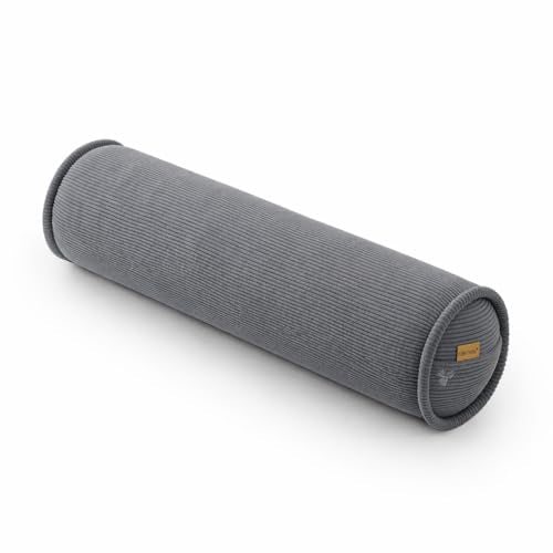 Corduroy Body Pillow for Side Sleepers, Cozy Cylinder Bolster Pillow for Sleeping, Bed & Sofa Lounging, Soft Hugging Support Pillow, 39 x 7.87 Inches, Dark Grey - color: Dark Grey, size: 39"x7.87"