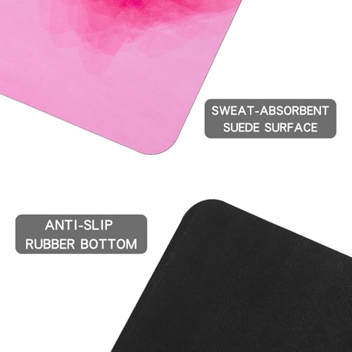Foldable Yoga Mat, 1.5mm Thick Exercise Yoga Mat With Carry Bag | 72" L x 24" W, Non-slip Suede Fitness Travel Yoga Mat for Hot Yoga, Exercise, Pilates, Home & Gym Use, 3 lbs - color: Pink