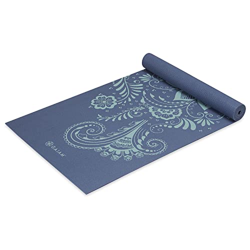 Gaiam Yoga Mat - Premium 5mm Print Thick Non Slip Exercise & Fitness Mat for All Types of Yoga, Pilates & Floor Workouts (68" x 24" x 5mm) | Printed Design | Sticky Non-Slip Surface | 5mm Cushioning | Yoga, Pilates & Floor Workouts | 68"x24" - color: High