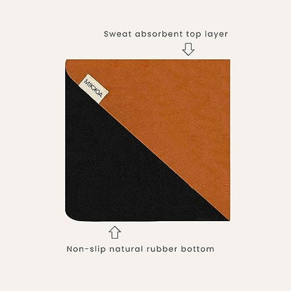 Travel Yoga Mat 1.5mm | Foldable, Lightweight Mat | Use for Travel, Backpacking, Yoga Retreat, Outdoors, Gym, Pilates, Machine Washable, Eco-Friendly - color: Orange